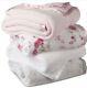 Simplement Shabby Chic Baby Pink Satin Trim Original 2 Ply Thick Peluche Twin Blanket