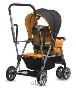 Tout nouvel Joovy Caboose Graphite Poussette double tandem assise et debout, boîte usée