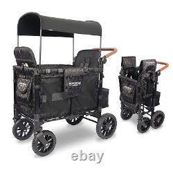 Wonderfold W2 Luxe Poussette Wagon Double 2 Places Camouflage Noir nouveau dans sa boîte ouverte